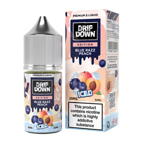 Drip Down Edition Salt – Blue Razz Peach Ice 30ml