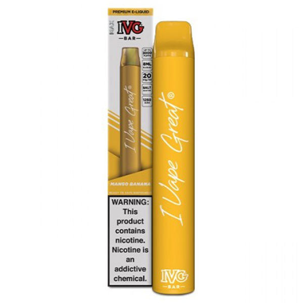 IVG BAR MAX MANGO BANANA DISPOSABLE VAPE (30/50mg )3000puffs