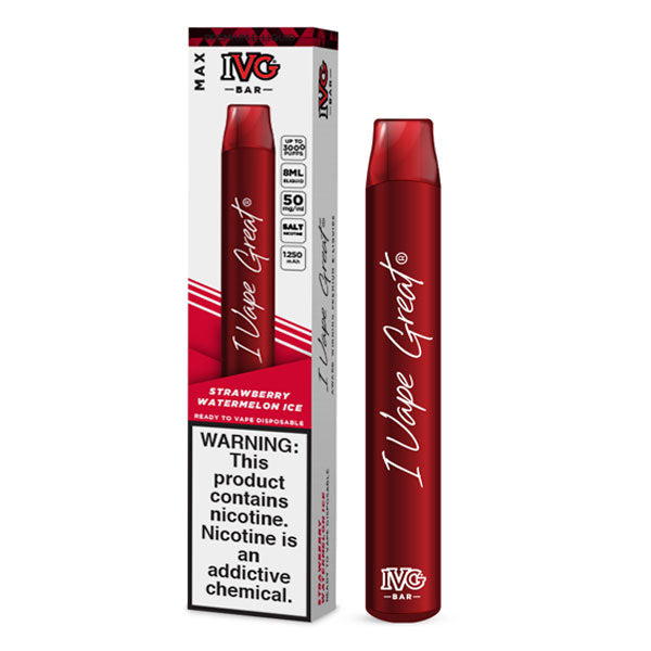 IVG Max Bar Disposable Vape – Strawberry Watermelon Ice (30, 50 mg) (3000 Puffs)