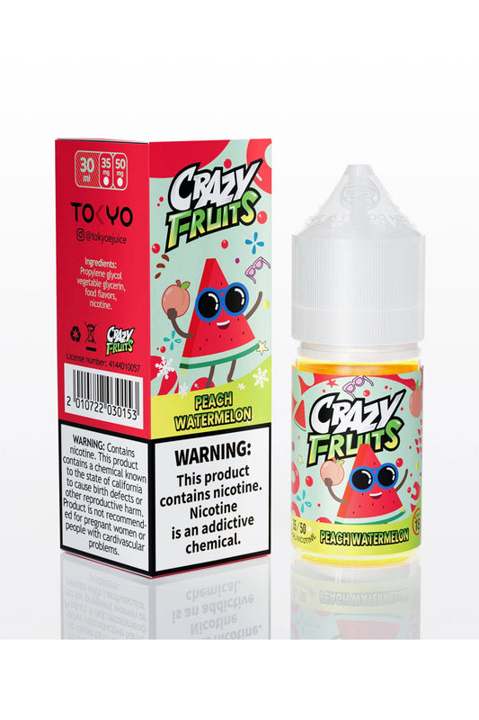 Tokyo Crazy Fruits Series Salt – Peach Watermelon Ice 30ml || 35/50mg