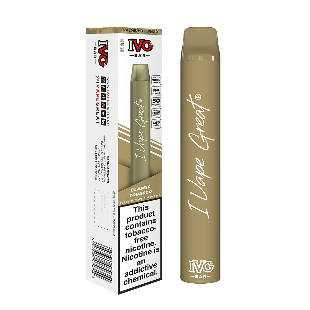 IVG Max Classic Tobacco Disposable Vape 3000Puff