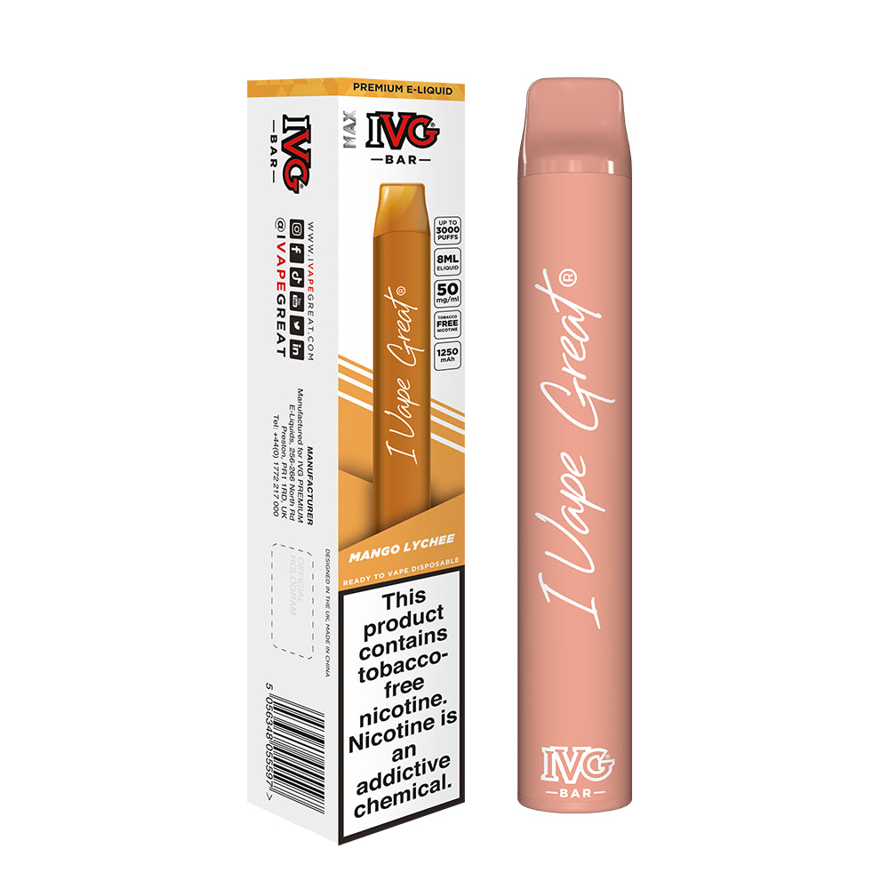 IVG Max Mango Lychee Disposable Vape 3000 Puff (30/50 mg)