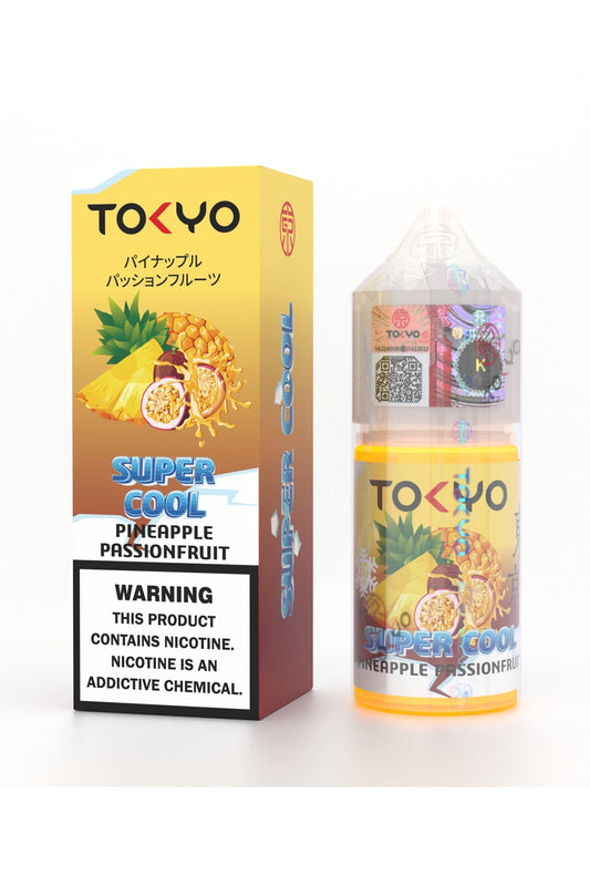 Tokyo Super Cool Pineapple Passion Fruit iced Nic Salt – 30ml